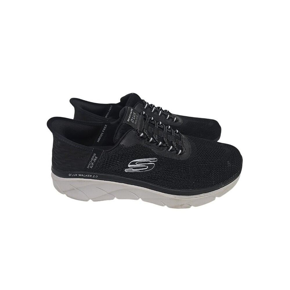 Skechers Men's D'lux Walker 2.0 Rezinate Hands Free Slip-in Black Size 11.5 EW - Picture 2 of 8